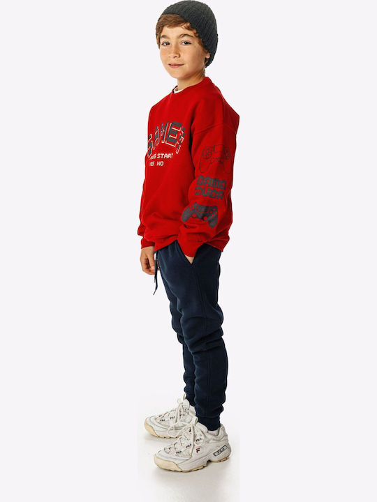 Funky Kids Sweatpants Set Red
