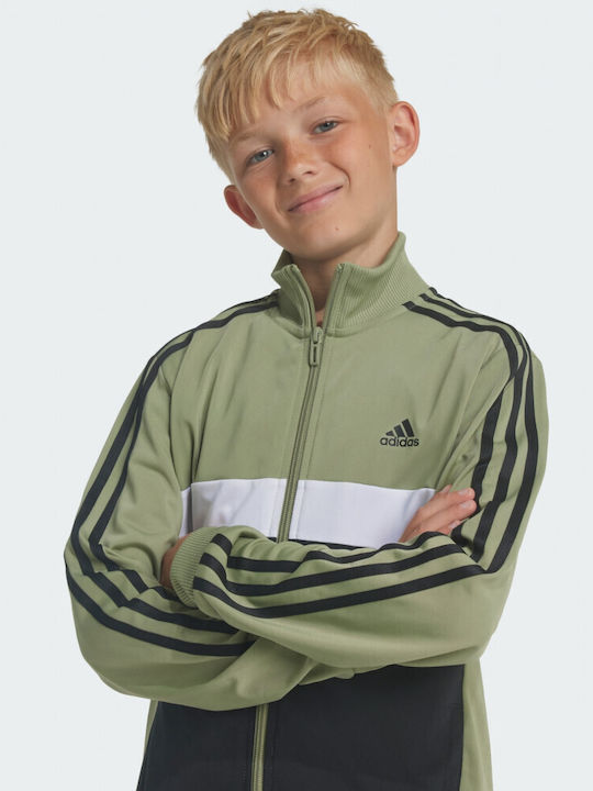 Adidas Kids Sweatpants Khaki Essentials 3-stripes Tiberio Track Suit