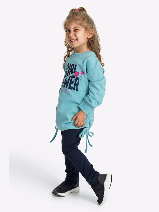 Funky Kinder Set mit Leggings Winter 2Stück Blau