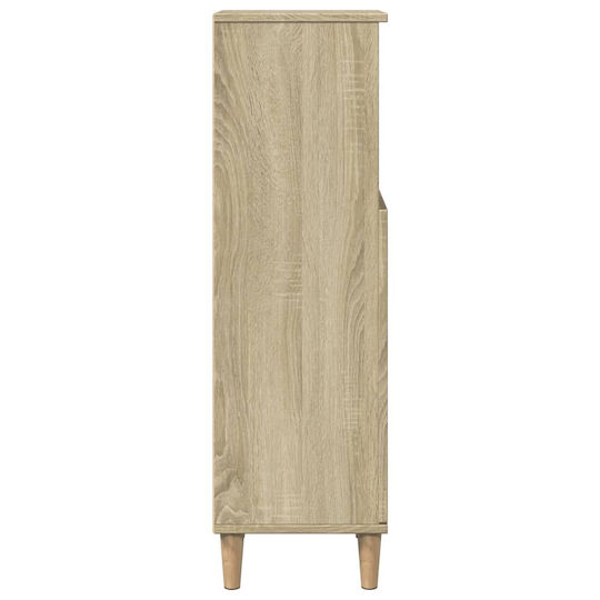 vidaXL Wall Hung Cabinet Bathroom Column Cabinet L30xD30xH100cm Sonoma