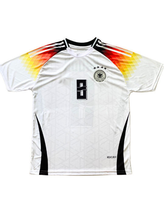 Kroos Deutschland Nationalmannschaft Fußballtrikot Euro2024 Weiß Balón De Oro Unisex Fj163