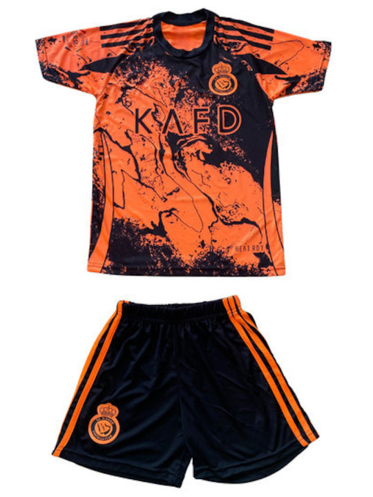 Set de fotbal pentru copii Ronaldo Al Nassr Ediție Specială Portocalie Balón De Oro Unisex Fj174