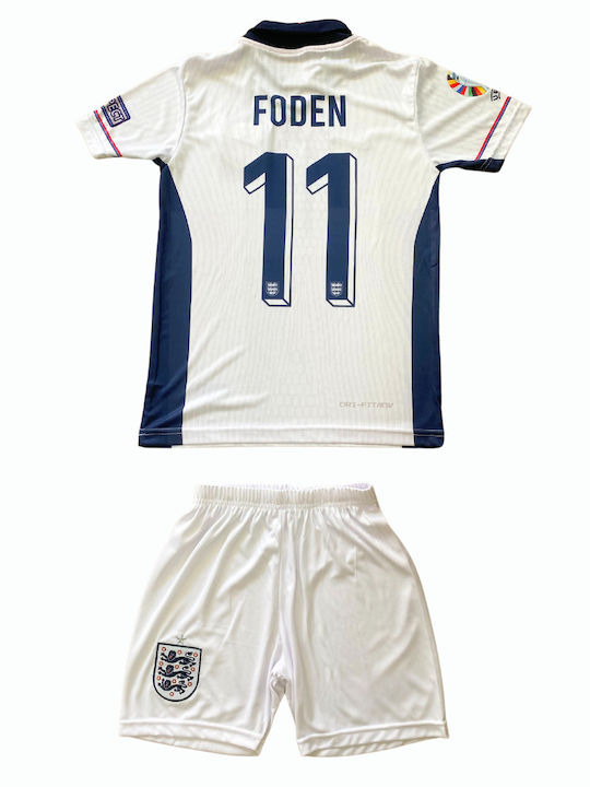 Kids' Soccer Set Foden 11 England National Team Euro24 White Balón De Oro Unisex Fj168