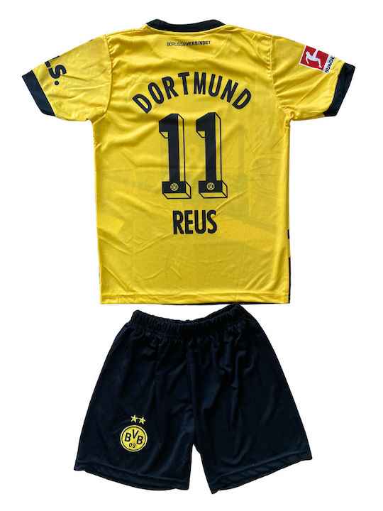 Children's Soccer Set Dortmund Reus 11 Yellow Balón De Oro Yellow Black Unisex Fj185