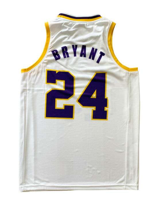 Basketball Jersey Lakers Bryant 24 White Balón De Oro Unisex Bj90