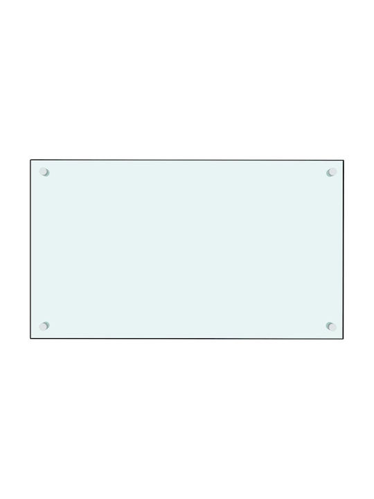 vidaXL Rectangular Glass Back White 70x40cm 3315783 2 Pieces