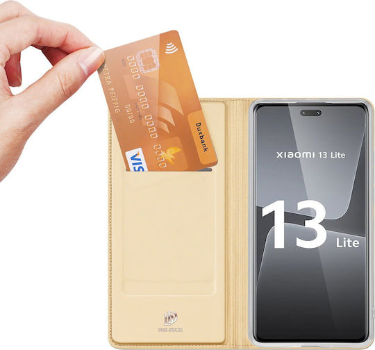 Dux Ducis Skin Pro Book Σιλικόνης Χρυσό (Xiaomi 13 Lite)