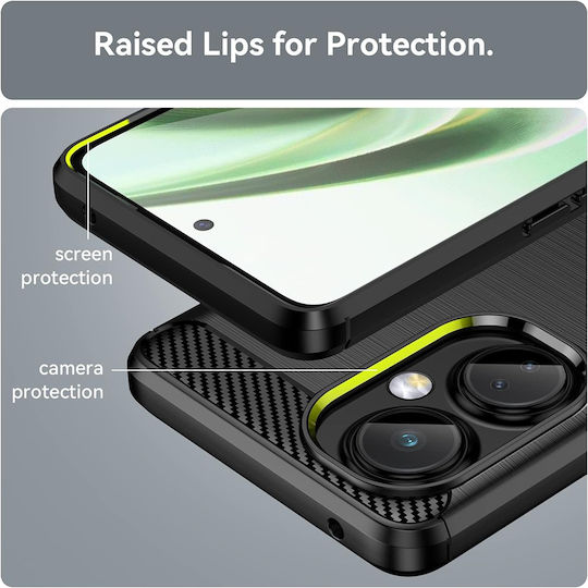 Techsuit Carbon Задна корица Силикон Черен (OnePlus Nord CE 3 Lite)