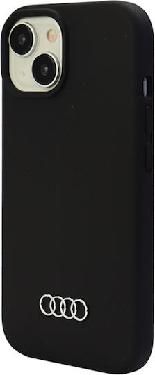 Audi Back Cover Σιλικόνης Μαύρο (iPhone 15 Plus)
