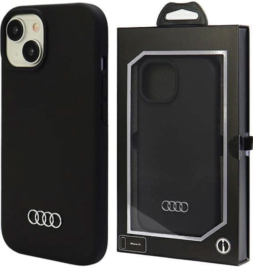 Audi Back Cover Σιλικόνης Μαύρο (iPhone 15 Plus)