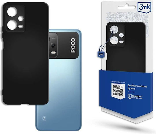 3MK Matt Back Cover Σιλικόνης 1.2mm Μαύρο (Poco X5)