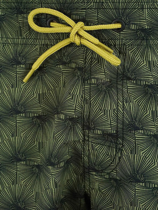Men's Swimwear Bermuda Khaki with Patterns