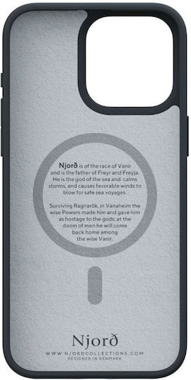 Njord Suede Back Cover Πλαστικό 2mm Μαύρο (iPhone 15 Pro Max)