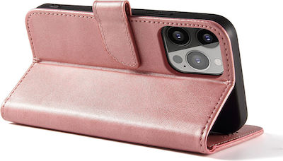 Magnet Wallet Silicone / Leather Pink (iPhone 15 Pro)