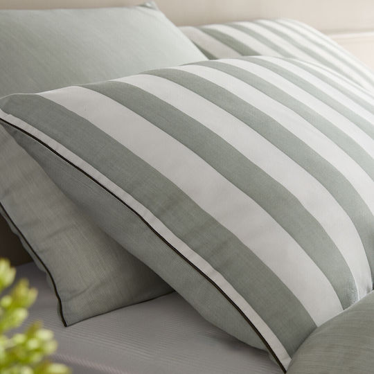 Am.Pm Bleuenna Bettbezug-Set 140x200 cm Einzelbett mit Kissenbezug Gestreift