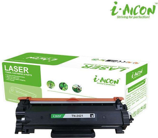 i-Aicon Съвместим Тонер за Лазерен Принтер Brother TN-2421 3000 Страници Черен