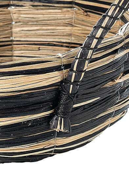 Coș decorativ Wicker cu mânere Black S Line