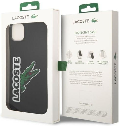 Lacoste Head Crocodile Back Cover Σιλικόνης Μαύρο (iPhone 14 Plus)
