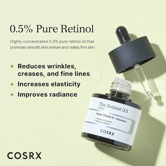 Cosrx The Retinol 0.5 Gesichtsöl mit Vitamin E für Anti-Aging 20ml
