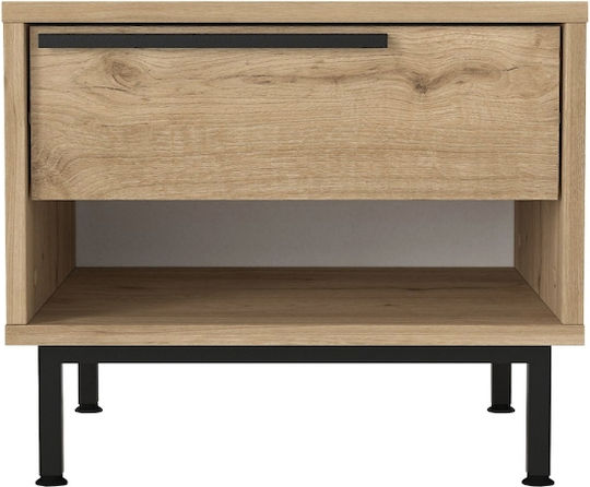 Κομοδίνο Suzy Ξύλινο Μπεζ 50x45x41.6cm