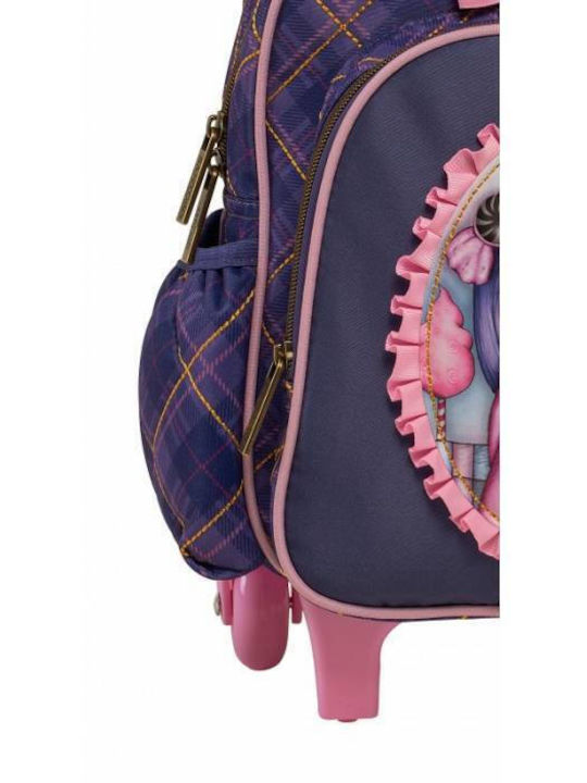 Graffiti Santoro Gorjuss School Bag Trolley Kindergarten Plum