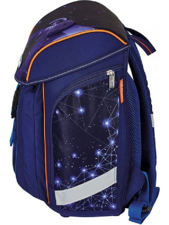 Herlitz Filolight Galaxy Game Σχολική Τσάντα Πλάτης Γυμνασίου - Λυκείου Πολύχρωμη με Θήκη για Παγούρι 16lt