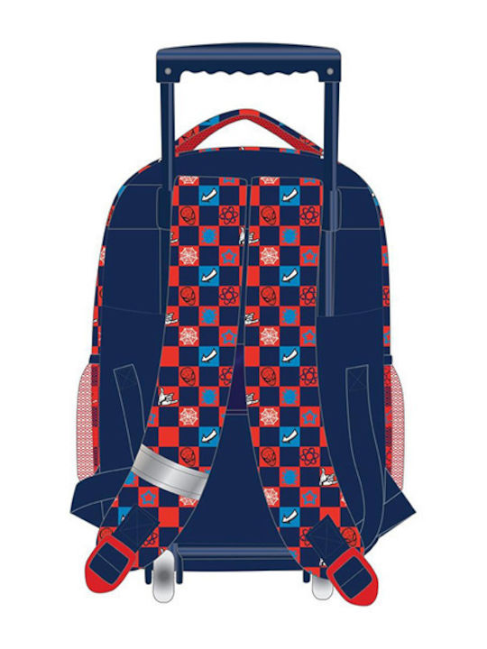 Must Team School Trolley Bag Elementary with Water Bottle Holder Blue 30L 34 x 20 x 44cm