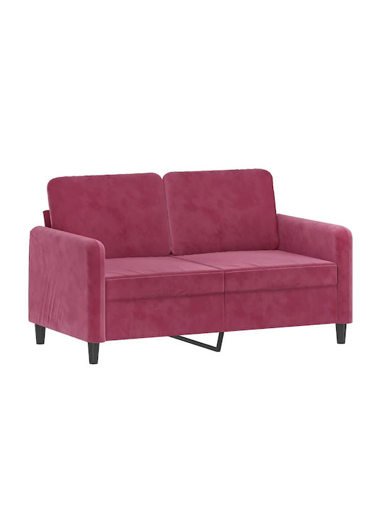Living Room Furniture Set 2-Seater & 2-Seater & Stool Red