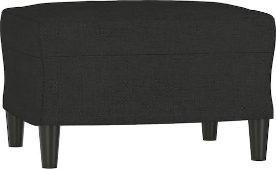 Living Room Furniture Set 3-Seater & 2-Seater & Armchair & Stool Black
