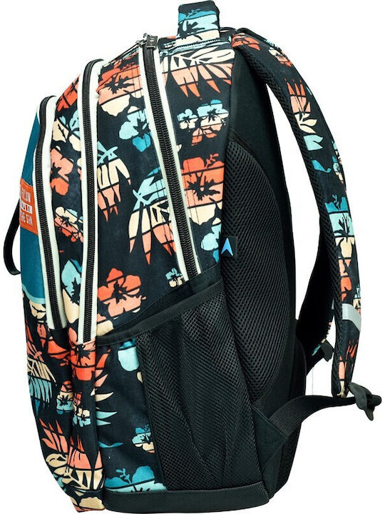 Maui & Sons School Bag Backpack Elementary, Elementary Multicolour with Water Bottle Holder 30Liters