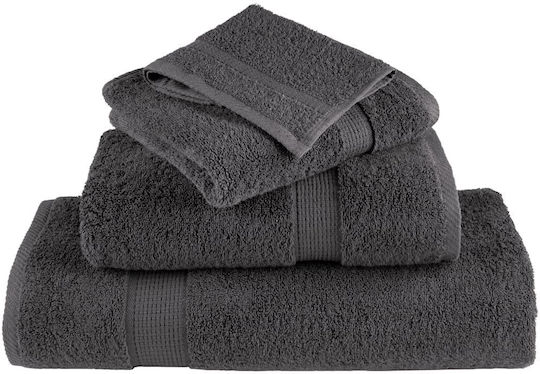 vidaXL Set 10 Hotel Washcloth Towels 30x30 cm 600gsm Charcoal