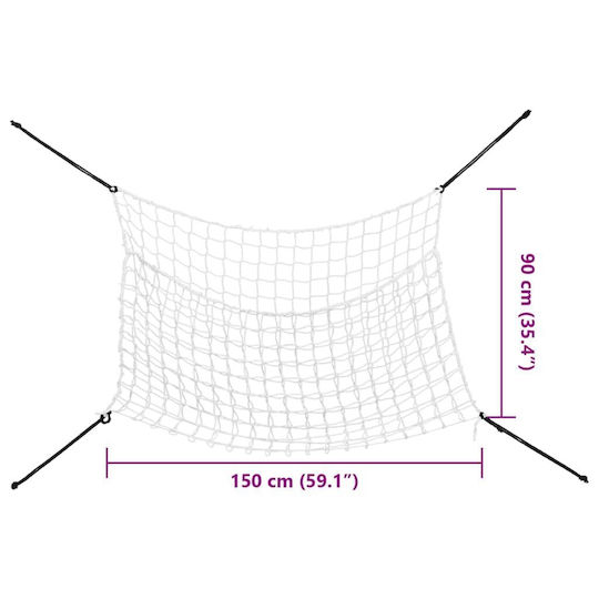 vidaXL Δίχτυ για Σανό 150x150cm 2τμχ