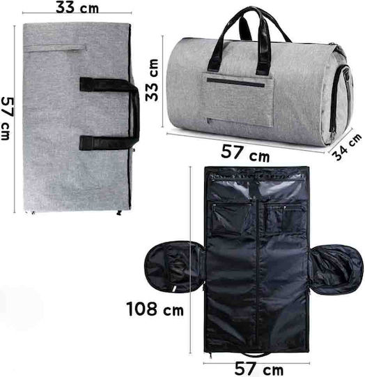 Quasar Smart Business Σακ Βουαγιάζ 45lt Γκρι Υφασμάτινο Μ57xΠ33xΥ34εκ.