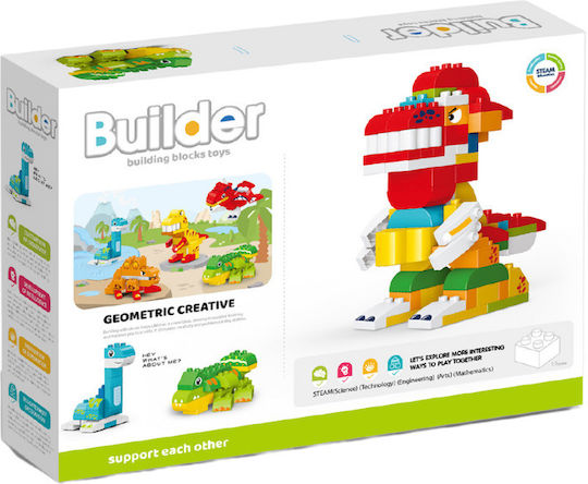 Bufnitel Cuburi De Construit Steam Dinosaurs Pentru 3+ Ani 135 Bucăți