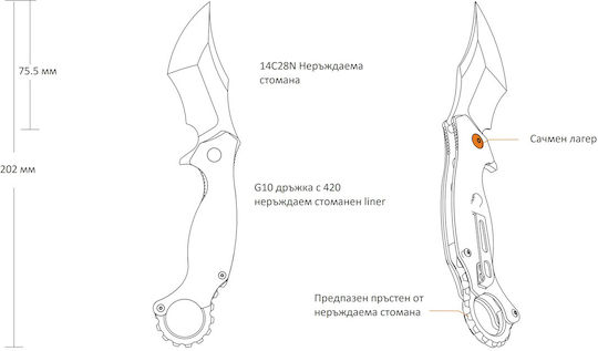 Ruike Karambit Γκρι