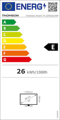 Thomson Smart Τηλεόραση 32" HD Ready LED 32HG2S14W (2024)