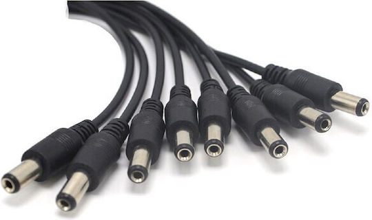 Ez-dcsp8 1xdc Θηλυκό 8xdc Αρσενικό Καλώδιο 5.5*2.1mm 40cm