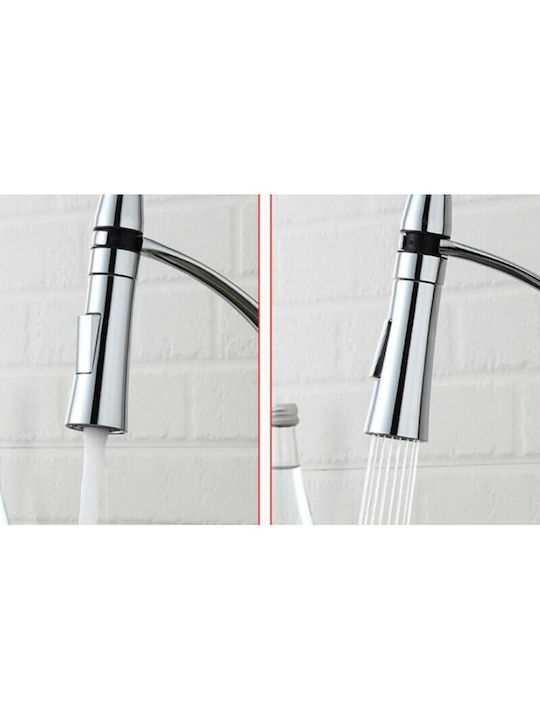 Poly U-Shaped Kitchen Faucet Counter Silver