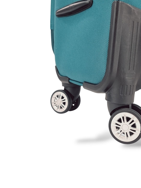 Playbags Fabric Petrol Suitcases With 4 Wheels Set Of 3 Pieces