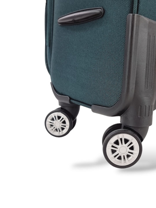 Playbags Valiză Mare De Călătorie Din Material Textil Verde Cu 4 Roți Înălțime 75 Cm