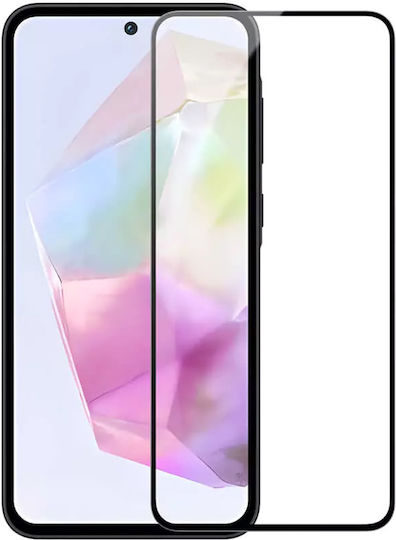 Powertech 5D Vollkleber Gehärtetes Glas Schwarz (Samsung A15 5G)