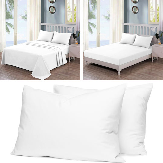 Casa Colori Σετ с корица за плик Бял 50x70см CCSM5070M-WHITE