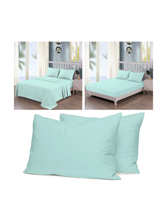 Casa Colori Σετ Μαξιλαροθήκες με Φάσα Aqua 50x70εκ.