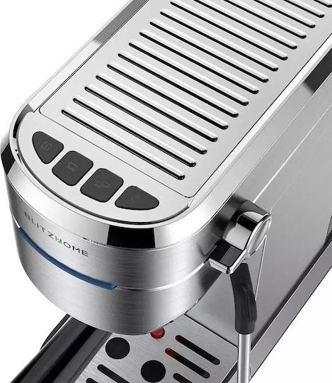 Blitzhome Μηχανή Espresso 1450W Πίεσης 15bar Γκρι