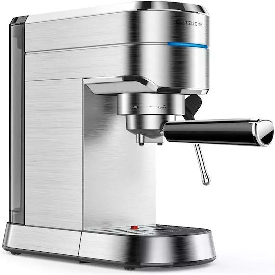 Blitzhome Μηχανή Espresso 1450W Πίεσης 15bar Γκρι
