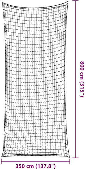 vidaXL Δίχτυ Αποσκευών Αυτοκινήτου 350x350cm Μαύρο