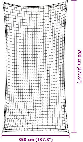 vidaXL Car Luggage Net Black 350x350cm