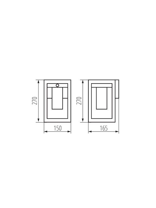 Kanlux 34983 Външна стенна лампа със сензор Vimo 1xe27 15w 230v Ip44