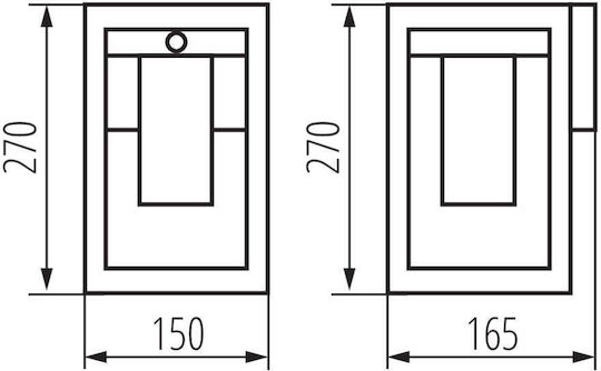 Kanlux 34983 Външна стенна лампа със сензор Vimo 1xe27 15w 230v Ip44