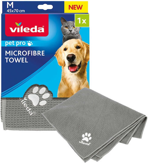 Vileda Pet Pro Towel for Dog Body Cleansing Gray 45x70cm